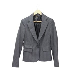 Mango MNG Suit Pinstriped Blazer Women's Size 4 Single Breasted Career Jacket
